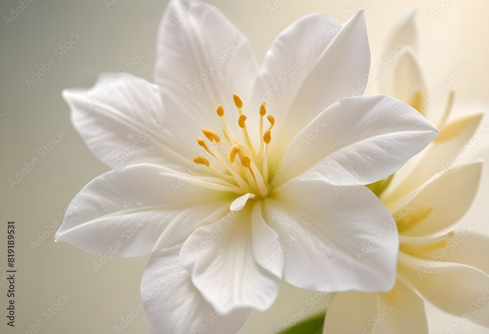 Obraz premium Jasmine flower closeup Realistic Light understand sun light significantly summer season flower concept