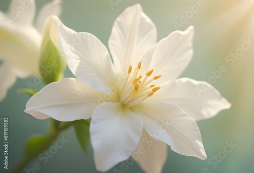 Jasmine flower closeup Realistic Light understand sun light significantly summer season flower concept