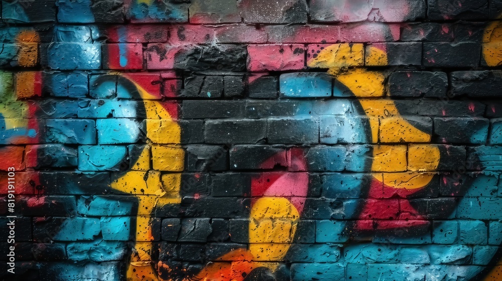 Vibrant graffiti artwork adorning the wall
