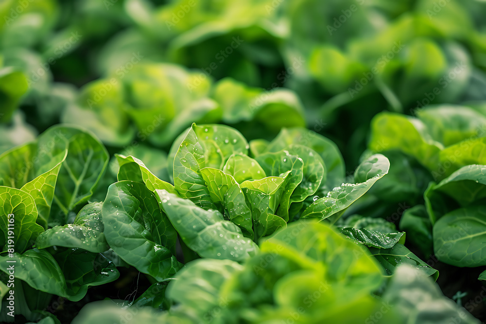 Leafy greens thriving on a high-tech farm, showcasing innovative agriculture techniques and fresh produce Leafy greens thriving on a high-tech farm, showcasing innovative agriculture techniques and fresh produce