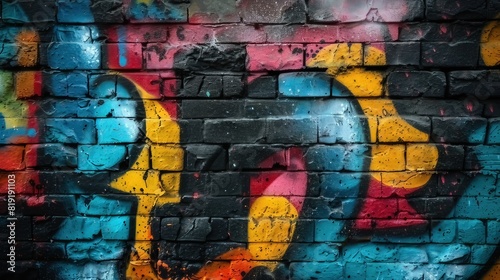 Vibrant graffiti artwork adorning the wall 