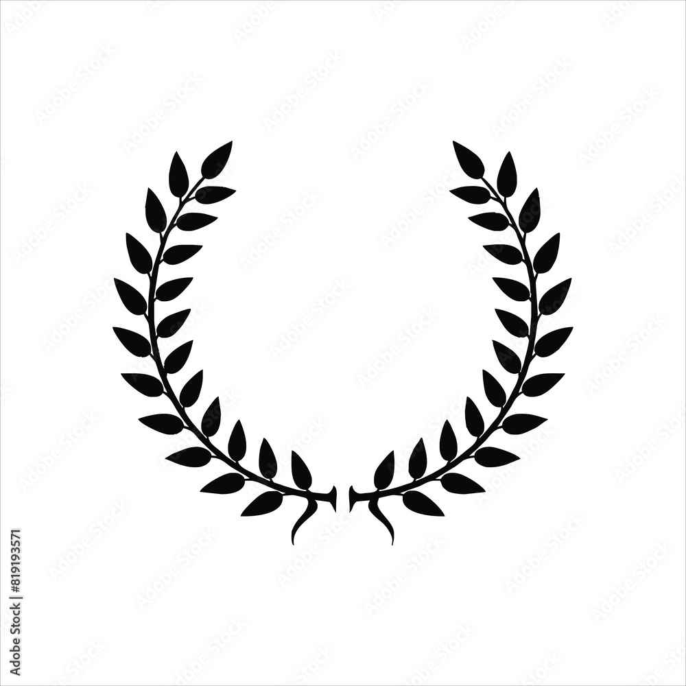 Laurel wreath silhouette vector Laurel wreath silhouette vector
