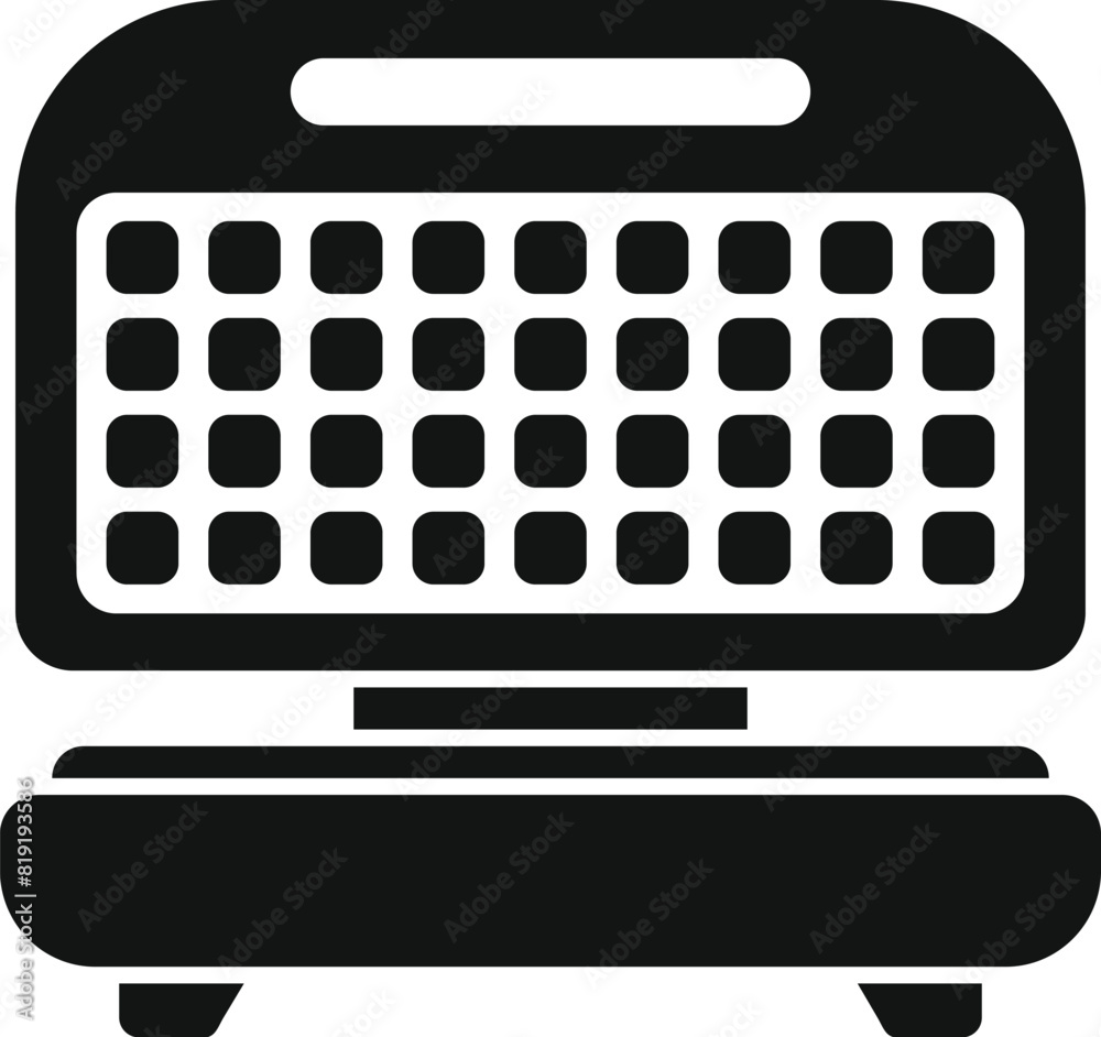 Simplified vector graphic of a desktop monitor with a keyboard, depicted in black and white Simplified vector graphic of a desktop monitor with a keyboard, depicted in black and white
