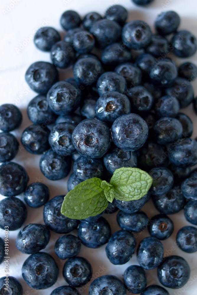 
Fresh blueberries. On a white background. Berries