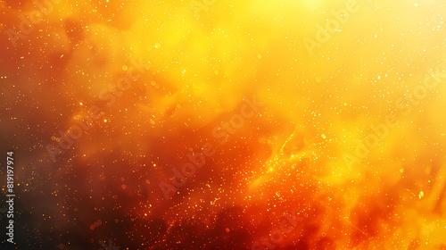 Orange Yellow Fire Template with Empty Space - Grainy and Textured Background