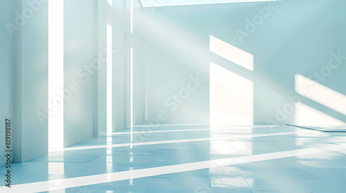 PPT Background Version in Light Blue and White - Modern Technology Design