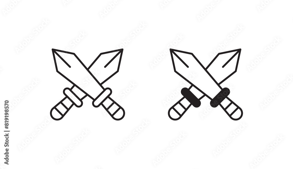 Swords icon design with white background stock illustration Swords icon design with white background stock illustration