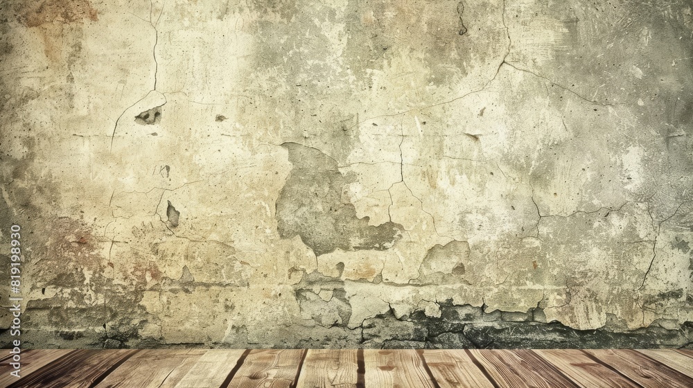 Fototapeta premium Distressed Wood and Weathered Wall Backdrop