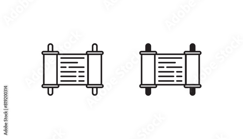 Torah icon design with white background stock illustration