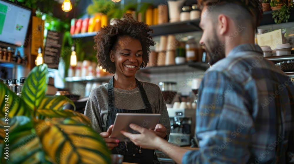 Waitress Taking Customer's Order Waitress Taking Customer's Order