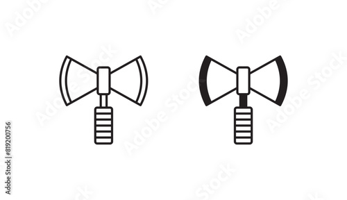Axe icon design with white background stock illustration