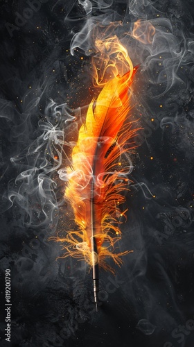 Phoenix feature pen, fire feature pen