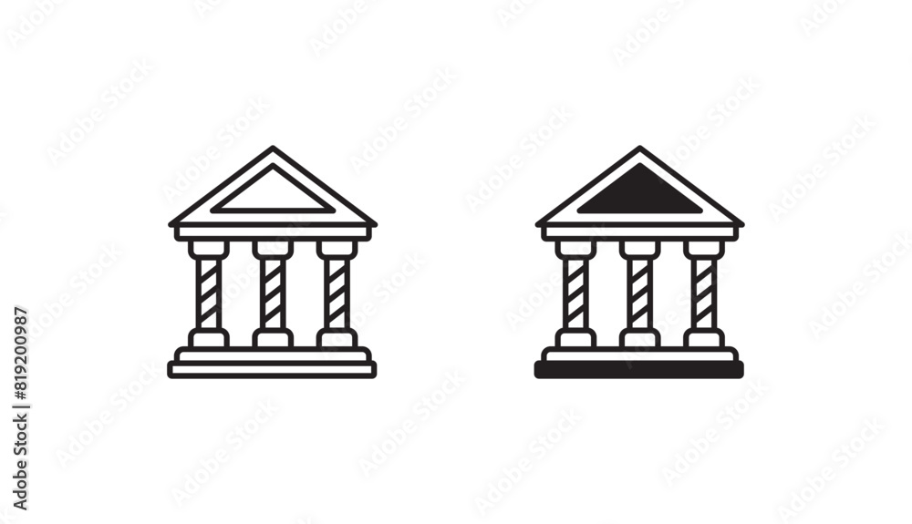 Greek Temple icon design with white background stock illustration Greek Temple icon design with white background stock illustration