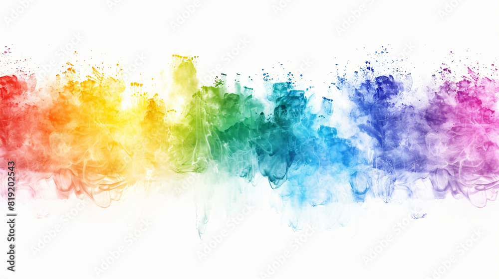 colorful rainbow paint color powder explosion isolated