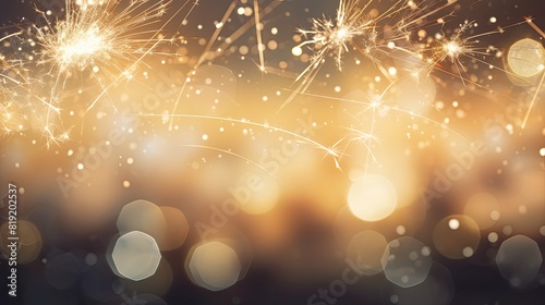 Abstract bokeh background with sparklers and bokeh lights