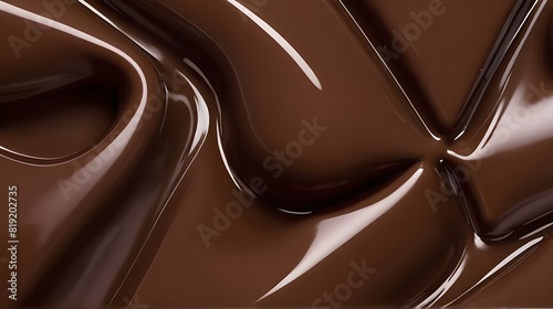 Top view, Liquid milk chocolate background.