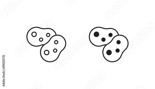 Potato icon design with white background stock illustration