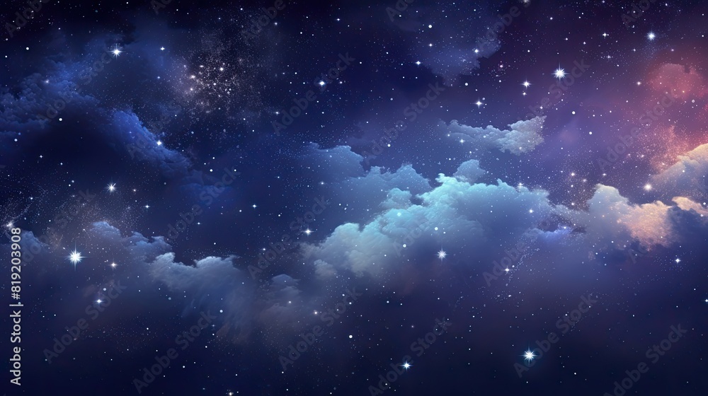 Night sky with stars and nebula. Night sky with stars and nebula.