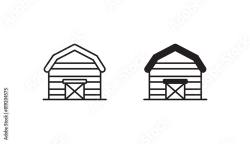 Barn icon design with white background stock illustration
