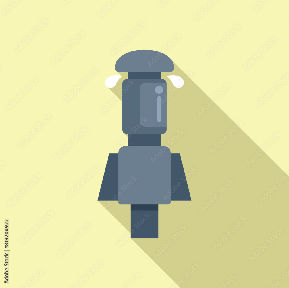Illustration of a modern chef robot with artificial intelligence wearing a yellow toque hat on a flat design vector on a yellow background Illustration of a modern chef robot with artificial intelligence wearing a yellow toque hat on a flat design vector on a yellow background