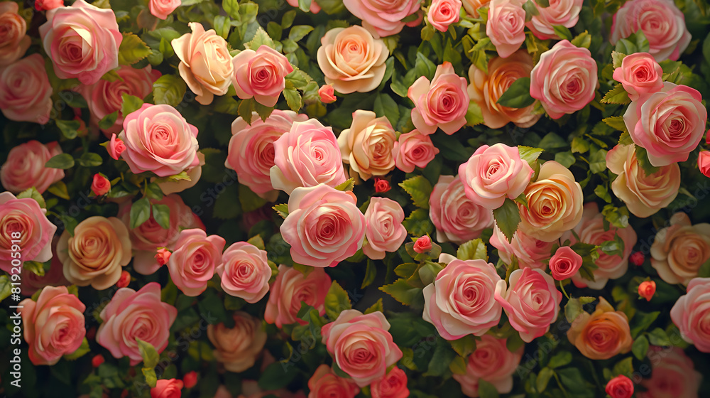 Enchanting Array of Pink Roses in Soft Lighting Enchanting Array of Pink Roses in Soft Lighting