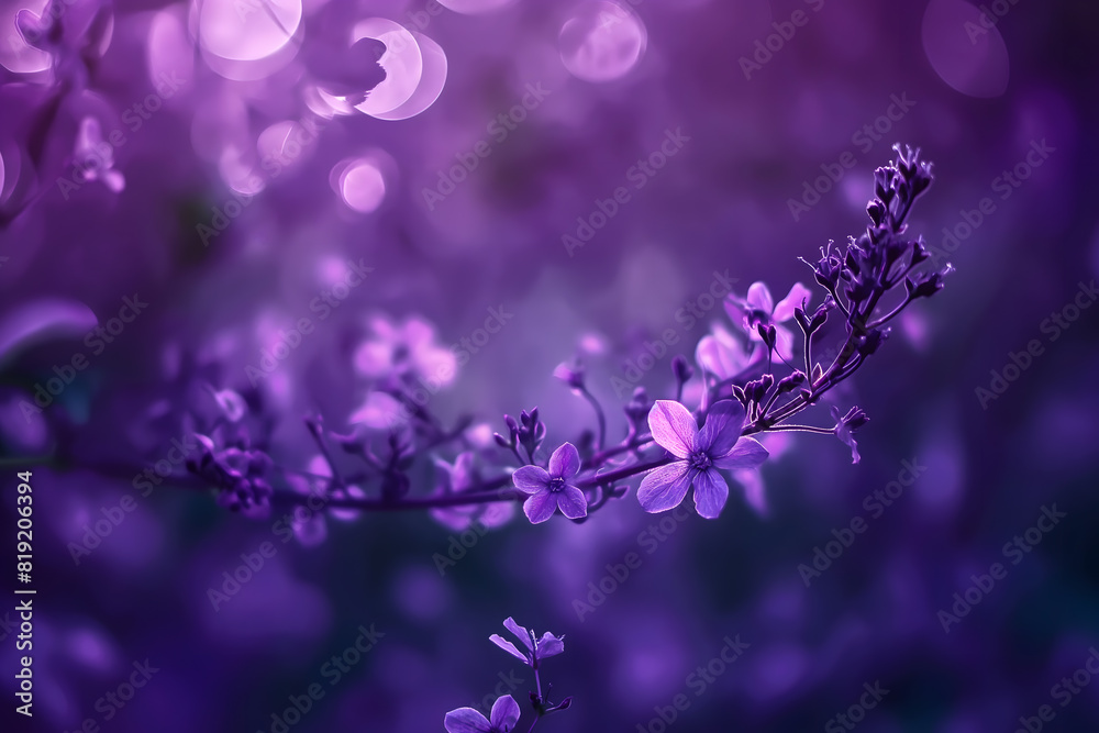 Vibrant Purple Leaves Pattern in Nature for Calming Backgrounds