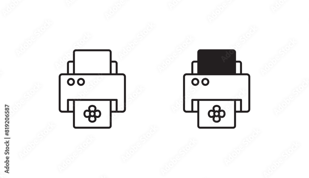 Printing icon design with white background stock illustration