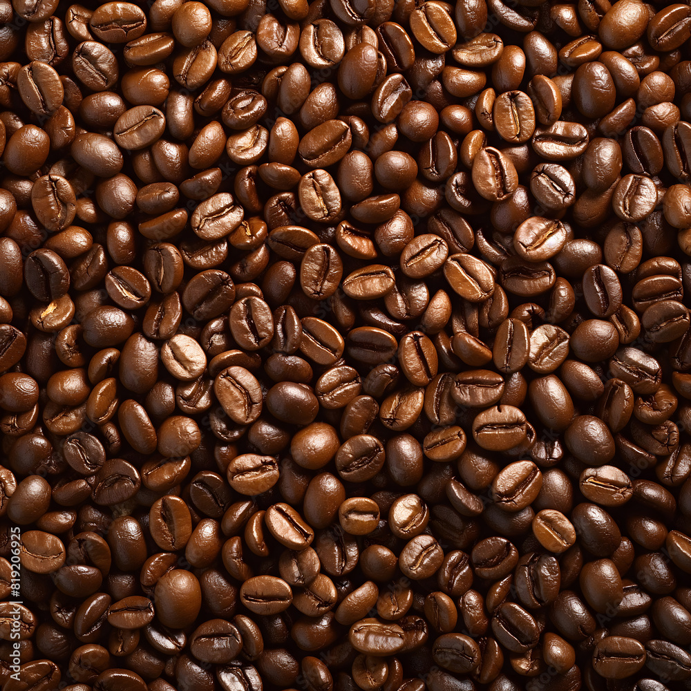 Obraz premium Aromatic Roasted Coffee Beans Textured Background
