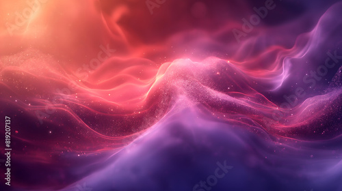 Abstract Particle Wave Background with Glowing Dots and Dynamic Flow