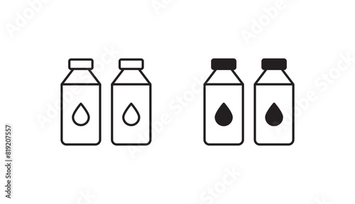 Ink Cartridge icon design with white background stock illustration