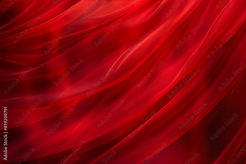 Elegant Red Satin Fabric Texture with Graceful Wave Patterns Elegant Red Satin Fabric Texture with Graceful Wave Patterns