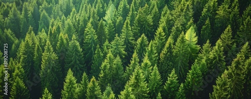 beautiful pine trees in the forest mountain. photo shot by drone aerial view.