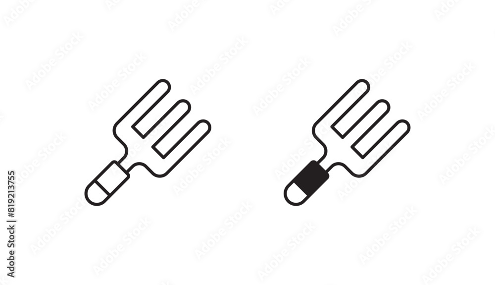 Fork icon design with white background stock illustration