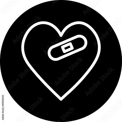 emoji Injured Heart Flat Icon Design