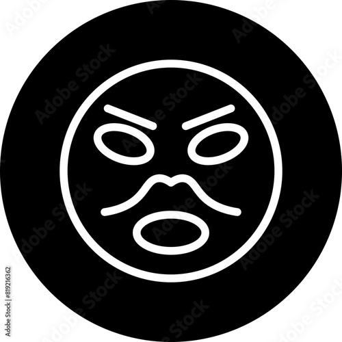 emoji angry man Flat Icon Design