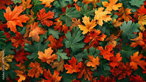 Fiery Oak Forest Gradient Background  Vibrant Energy of Autumn Leaves