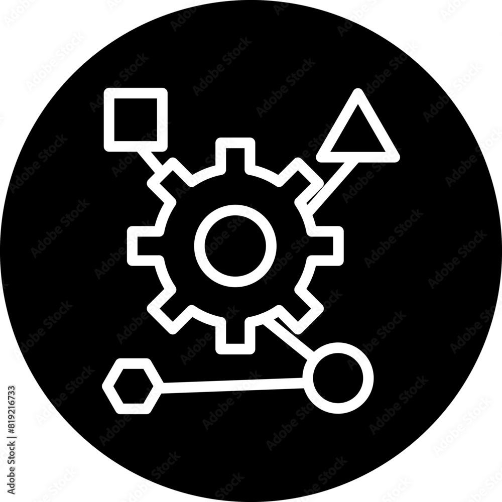 Schema Markup Line White Circle Black Icon Design Schema Markup Line White Circle Black Icon Design
