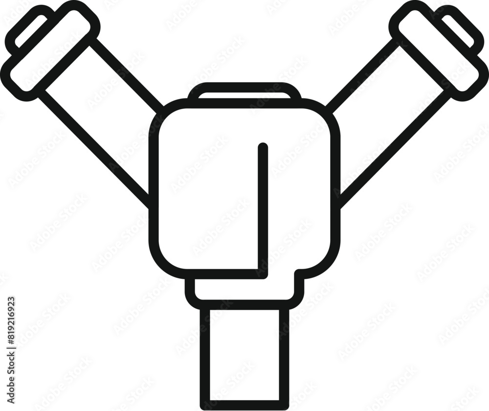 Vector line art of a fire sprinkler head, suitable for safety diagrams and educational materials Vector line art of a fire sprinkler head, suitable for safety diagrams and educational materials