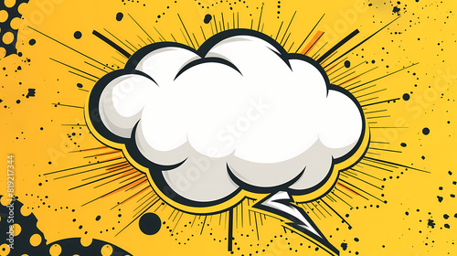 Vectorial Flat Illustration of a Huge Speech Bubble - Modern Communication Concept