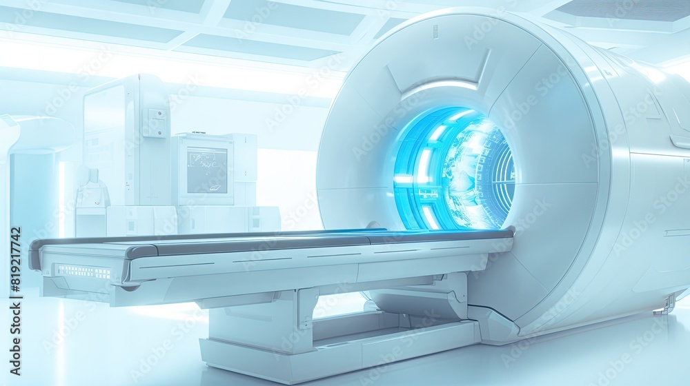 Hospital room with hospital bed and medical equipment. Hospital room with hospital bed and medical equipment.