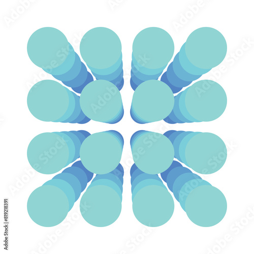 Circle arrangement pattern with emerging perspective. decoration, wallpaper, background and backdrop. clothing design etc.