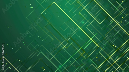 The image is a green background with a glowing yellow circuit board pattern.