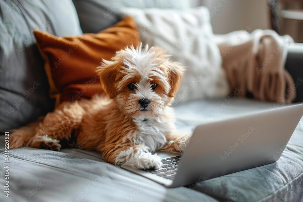 Cute Puppy Dog in Cyber Attack Breach Hack Cute Puppy Dog in Cyber Attack Breach Hack