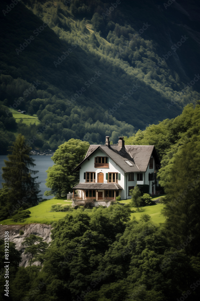 House in the mountains. House in the mountains.