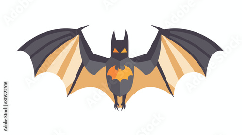 Bat icon. Flat vector isolated on white background 