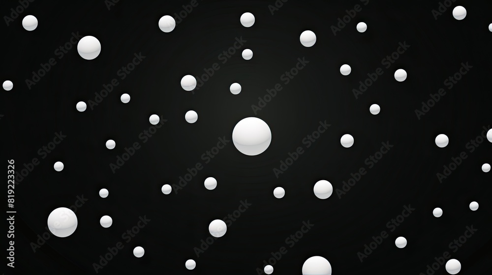 Abstract of chaotic shine big white spheres. Bokeh effect Abstract of chaotic shine big white spheres. Bokeh effect