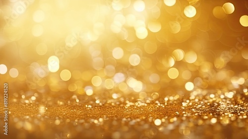 Golden glitter blurry vintage lights background. gold and silver. de-focused