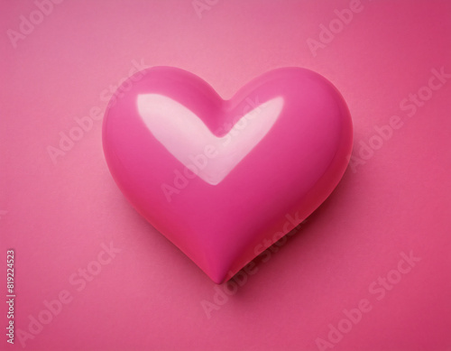 Romantic Pink Heart - Illustration for Valentine s Day  Cards  and Decorations  gerenative ai
