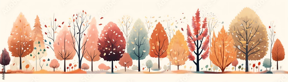 Obraz premium trimmings flat design front view seasonal theme cartoon drawing Analogous Color Scheme