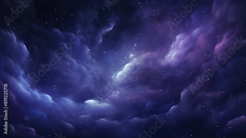 Night sky with stars and nebula, computer generated abstract background.